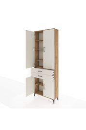 Arges Dolap 5 Raflı 2 Çekmeceli 4 Kapaklı 88x30x243 - S33M283V7A