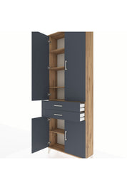 Arges Dolap 5 Raflı 2 Çekmeceli 4 Kapaklı 88x30x243 - S33M283V8A