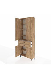 Arges Dolap 5 Raflı 2 Çekmeceli 4 Kapaklı 88x30x243 - S33M283V9A