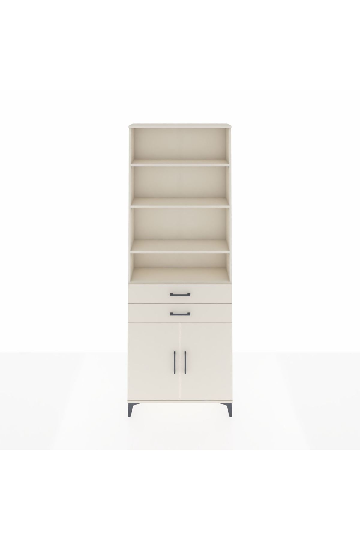 Arges Dolap 5 Raflı 2 Çekmeceli 2 Kapaklı 88x30x243 - S33M284V1A