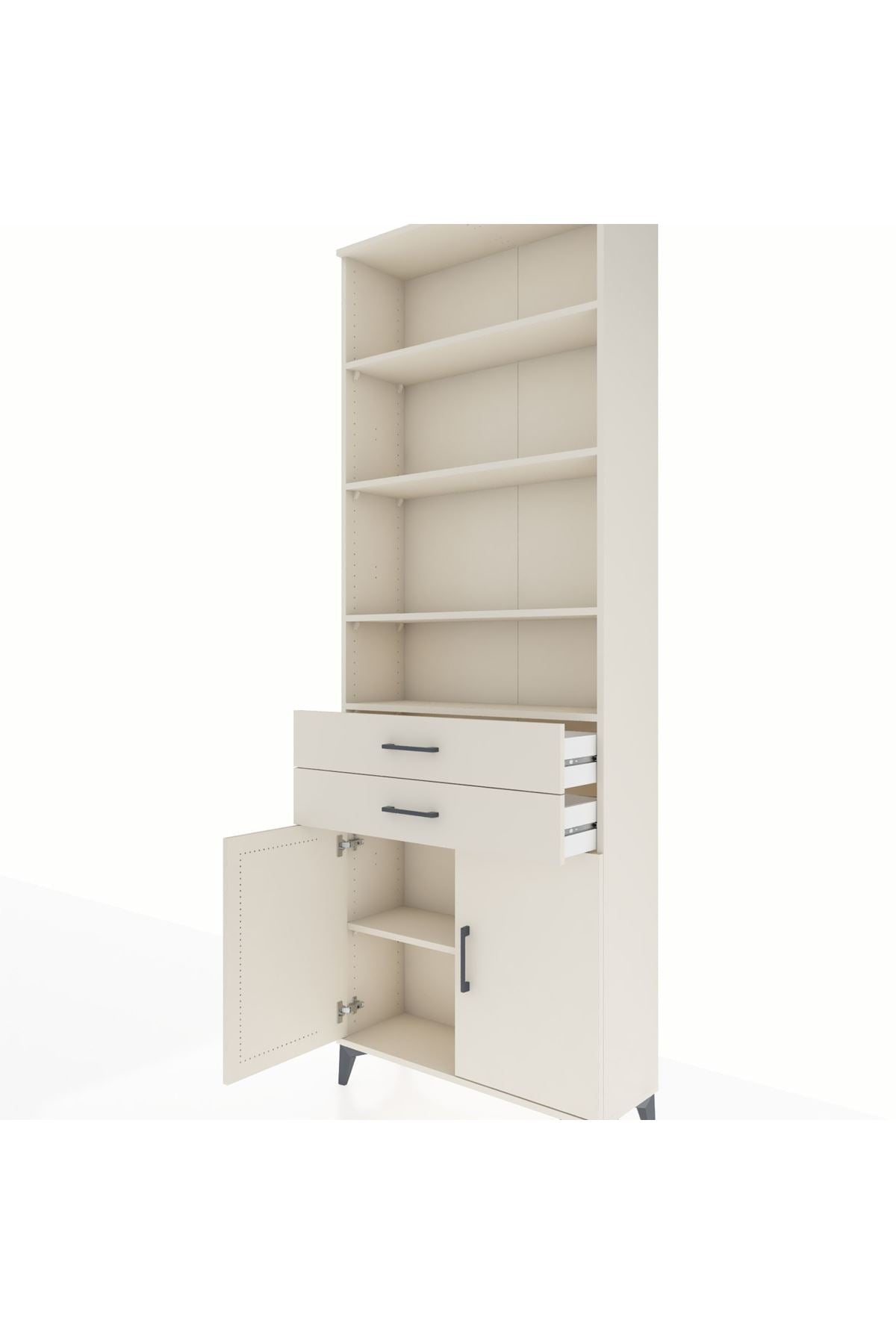Arges Dolap 5 Raflı 2 Çekmeceli 2 Kapaklı 88x30x243 - S33M284V1A