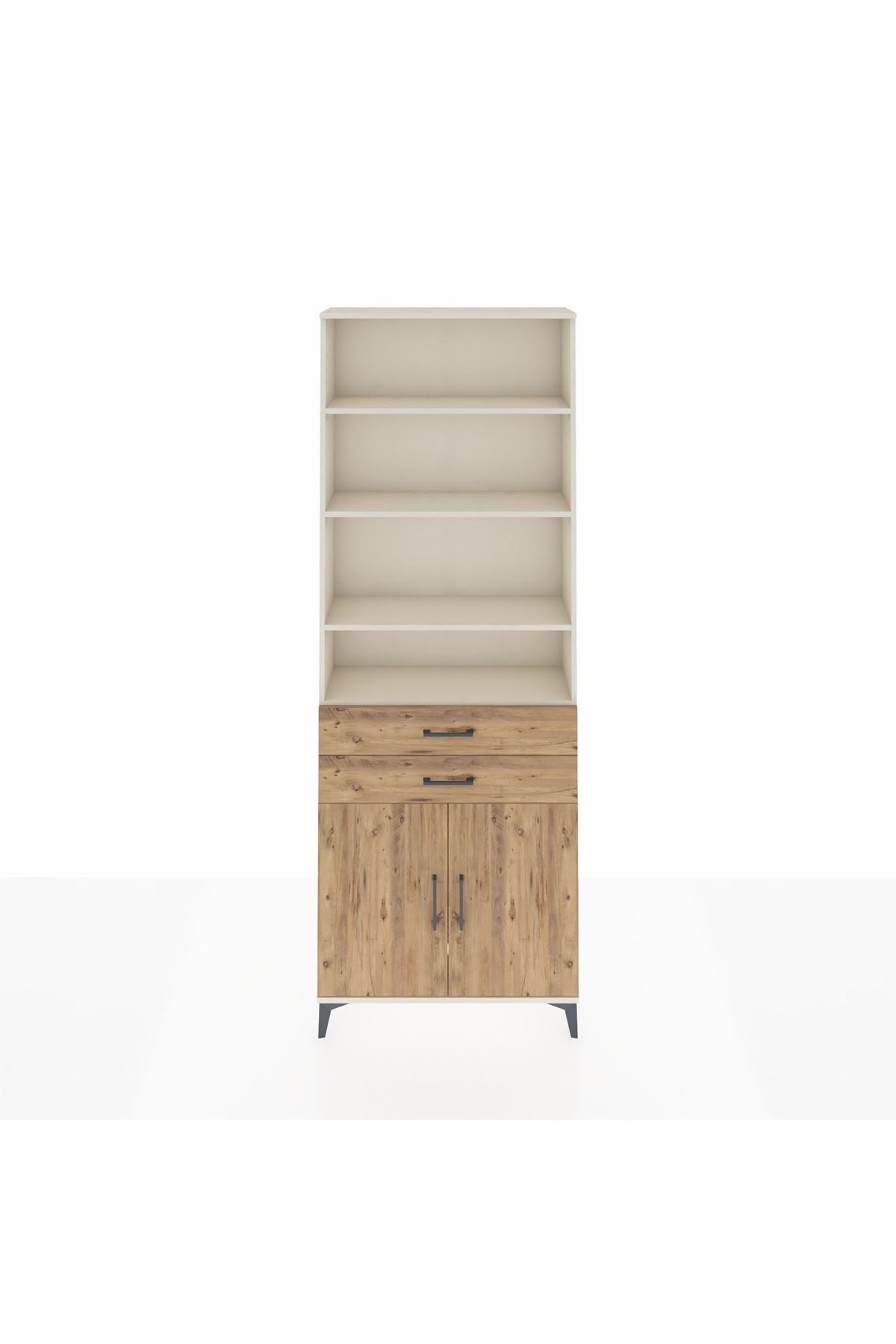 Arges Dolap 5 Raflı 2 Çekmeceli 2 Kapaklı 88x30x243 - S33M284V3A