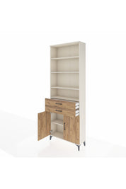 Arges Dolap 5 Raflı 2 Çekmeceli 2 Kapaklı 88x30x243 - S33M284V3A