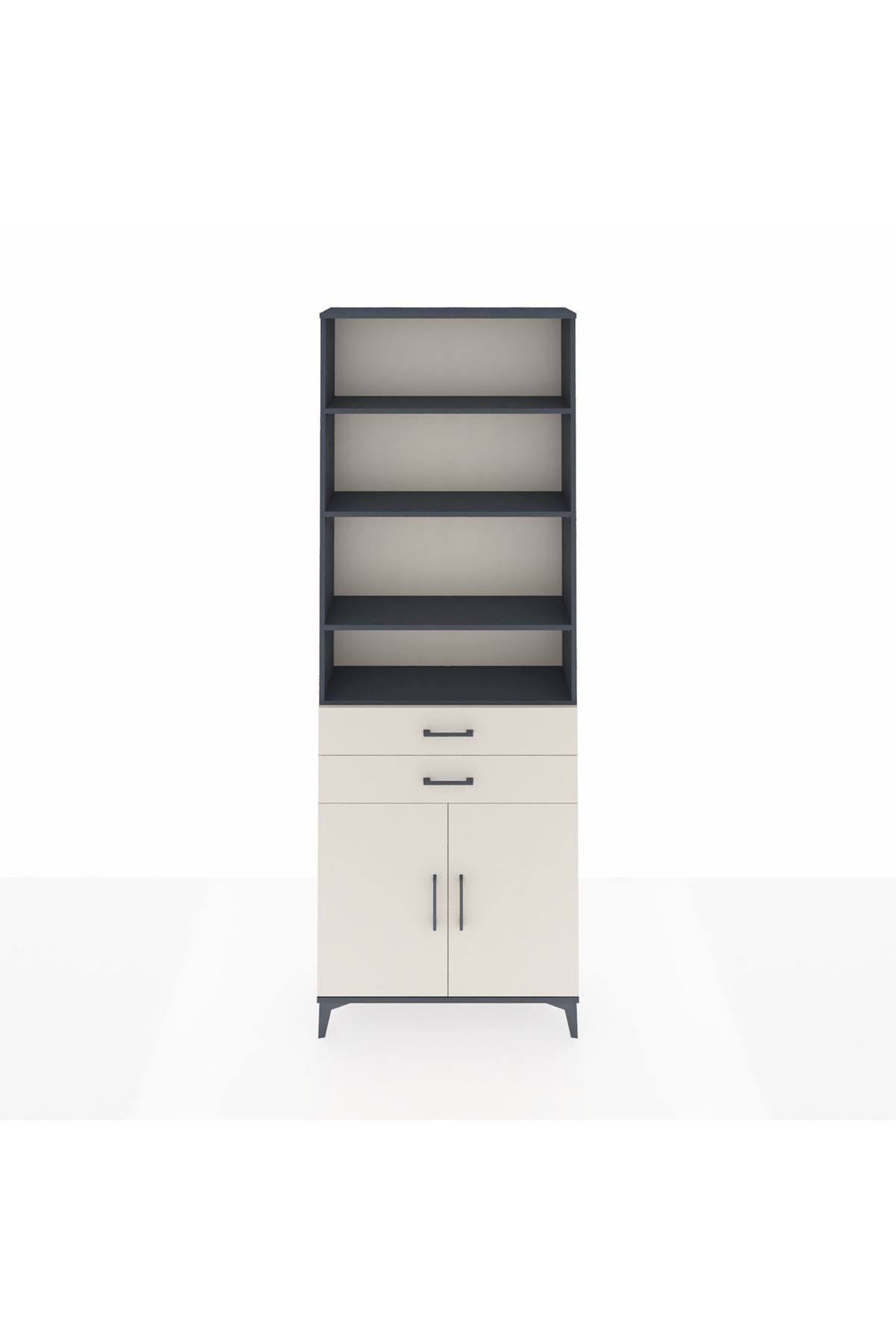 Arges Dolap 5 Raflı 2 Çekmeceli 2 Kapaklı 88x30x243 - S33M284V4A