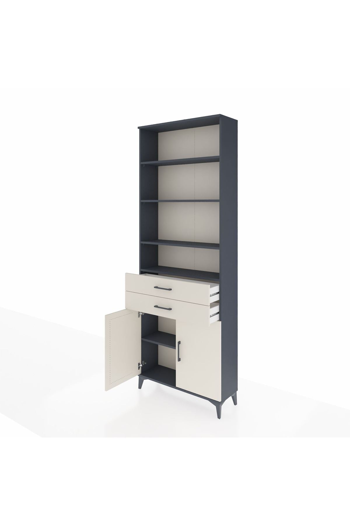 Arges Dolap 5 Raflı 2 Çekmeceli 2 Kapaklı 88x30x243 - S33M284V4A