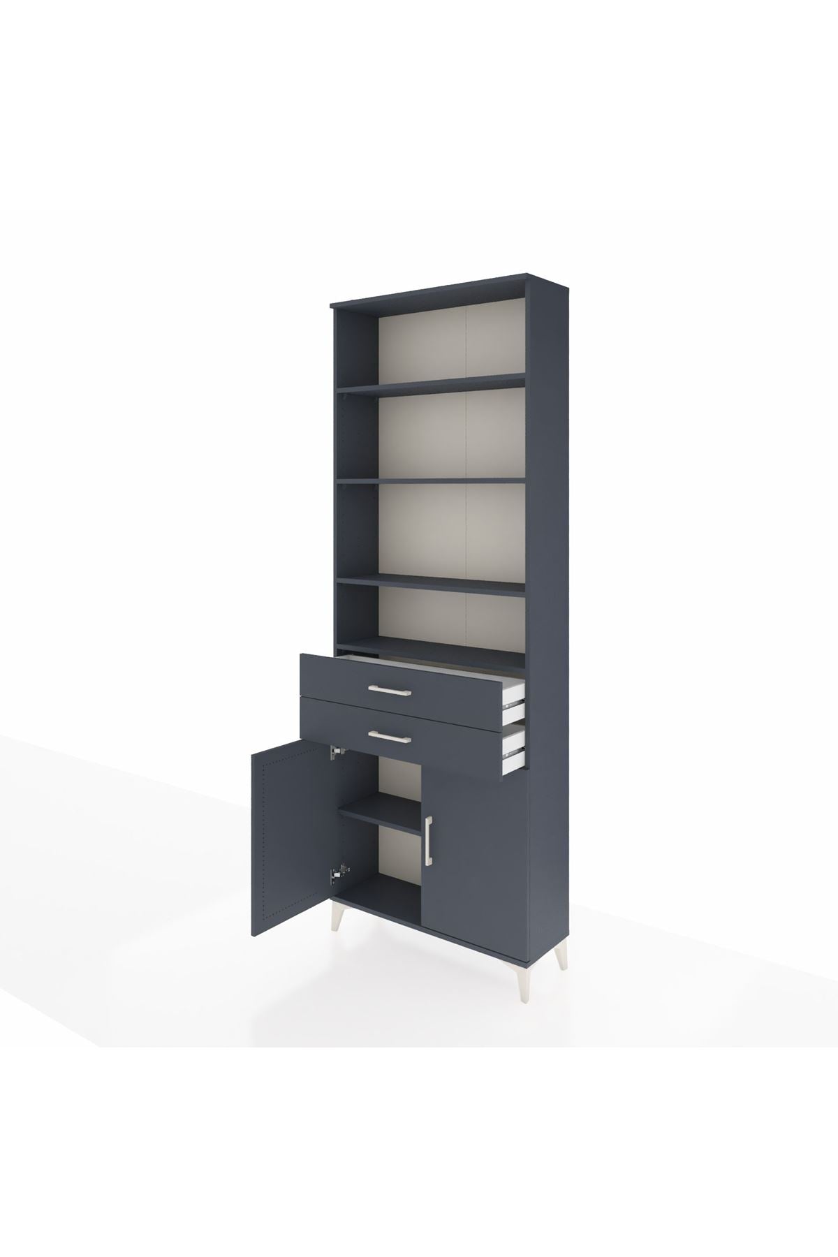 Arges Dolap 5 Raflı 2 Çekmeceli 2 Kapaklı 88x30x243 - S33M284V5A