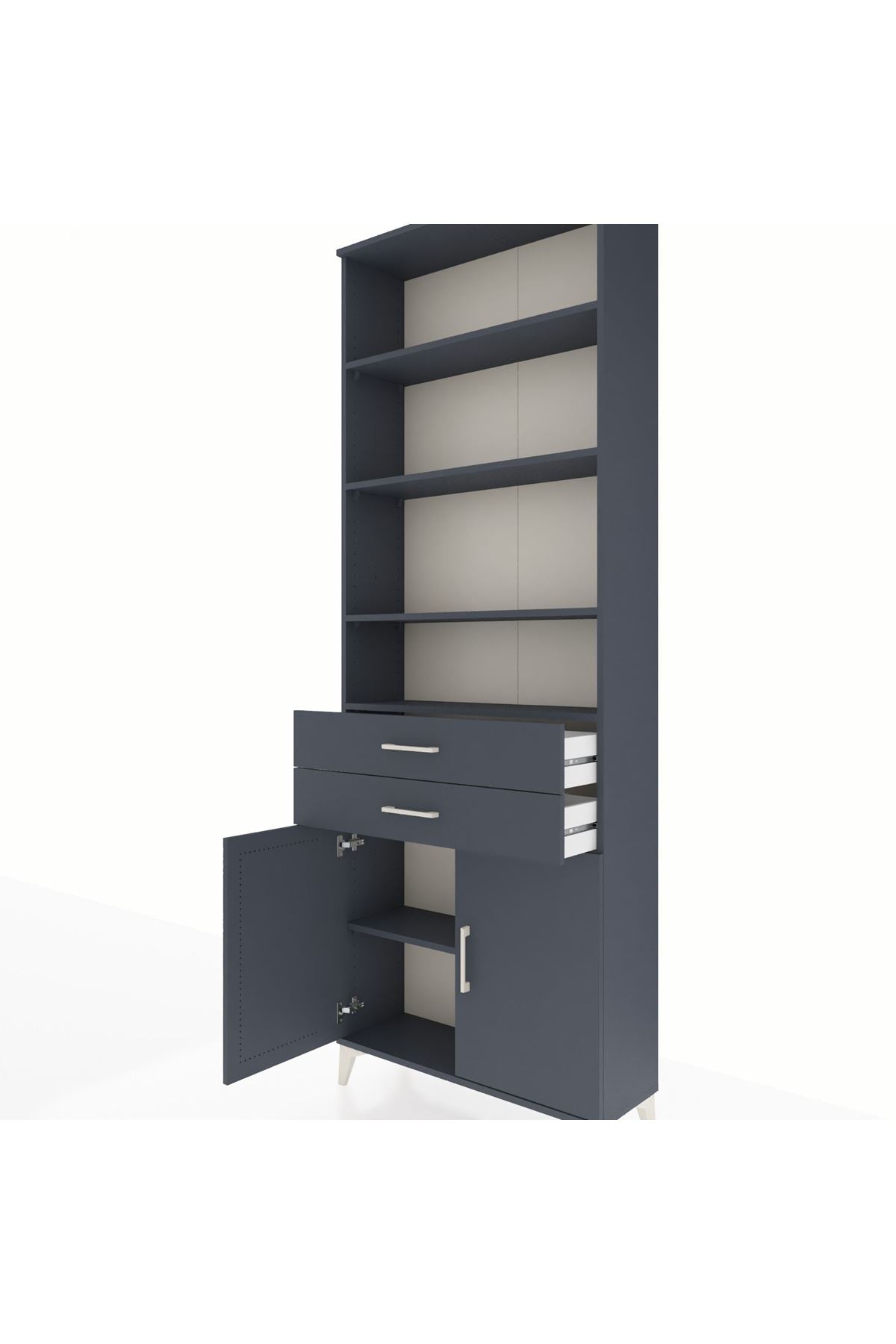 Arges Dolap 5 Raflı 2 Çekmeceli 2 Kapaklı 88x30x243 - S33M284V5A