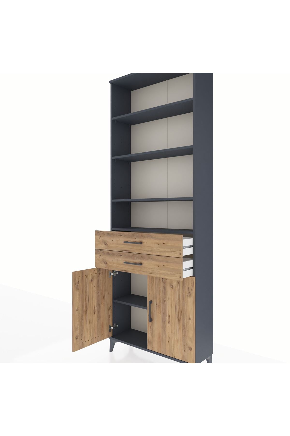 Arges Dolap 5 Raflı 2 Çekmeceli 2 Kapaklı 88x30x243 - S33M284V6A
