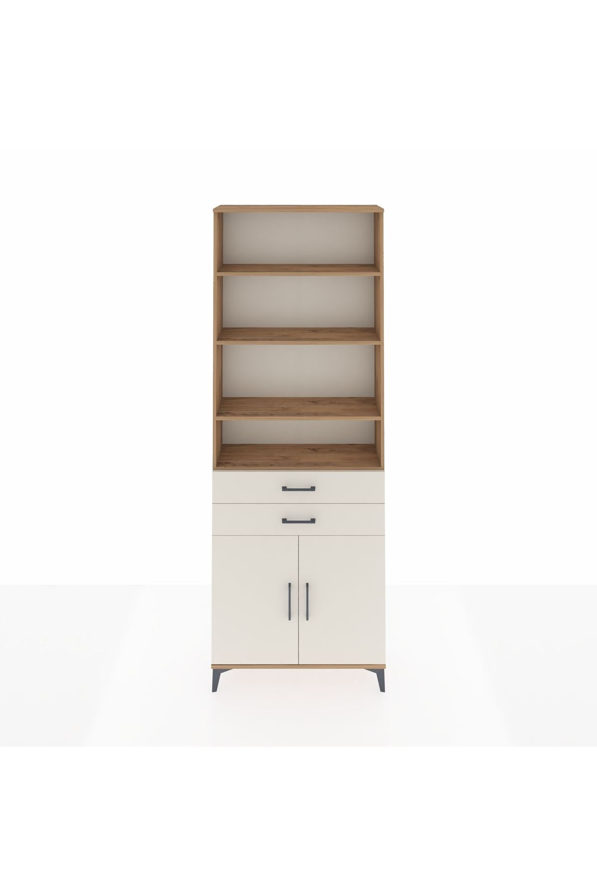 Arges Dolap 5 Raflı 2 Çekmeceli 2 Kapaklı 88x30x243 - S33M284V7A