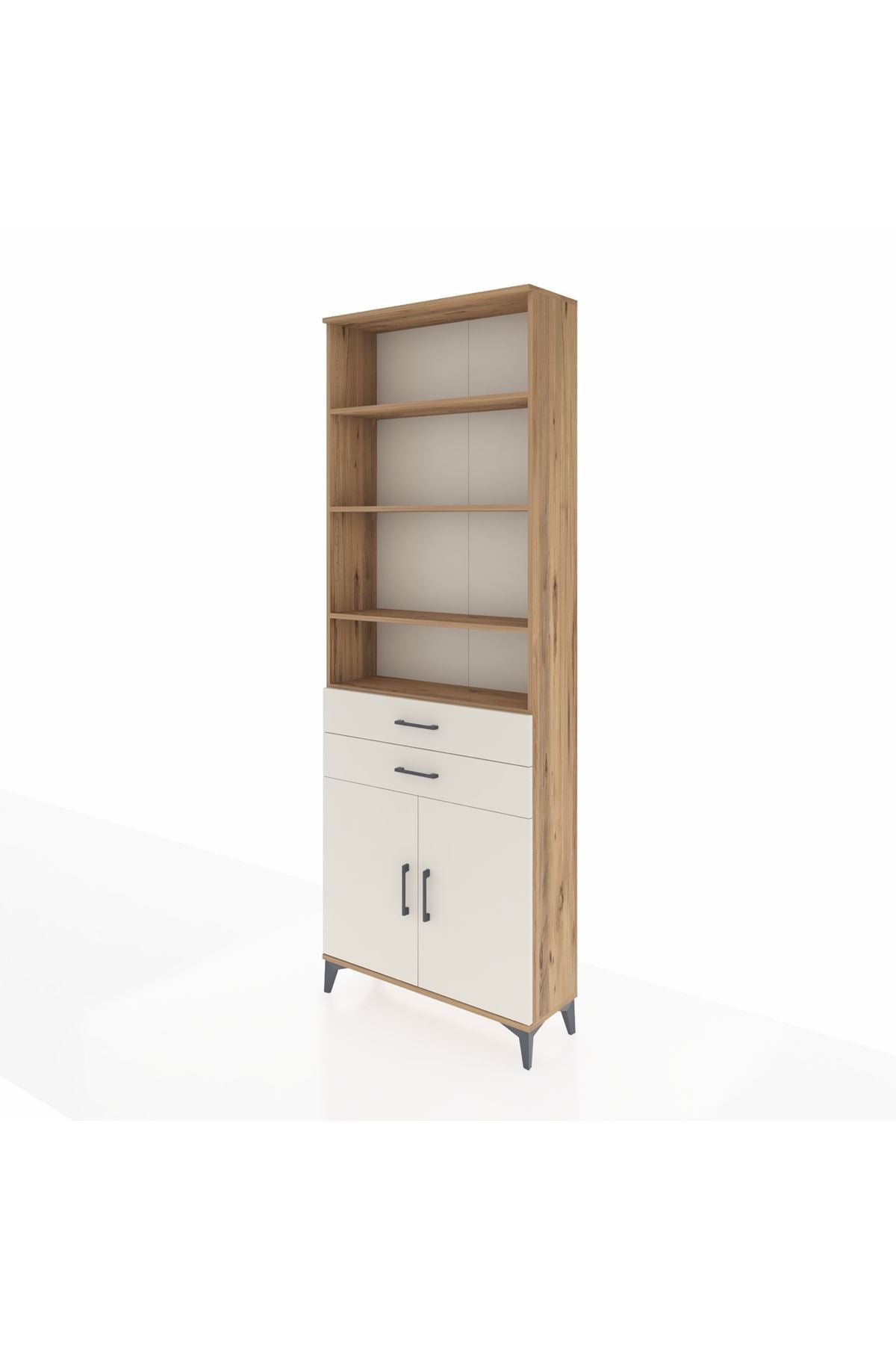 Arges Dolap 5 Raflı 2 Çekmeceli 2 Kapaklı 88x30x243 - S33M284V7A