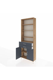 Arges Dolap 5 Raflı 2 Çekmeceli 2 Kapaklı 88x30x243 - S33M284V8A