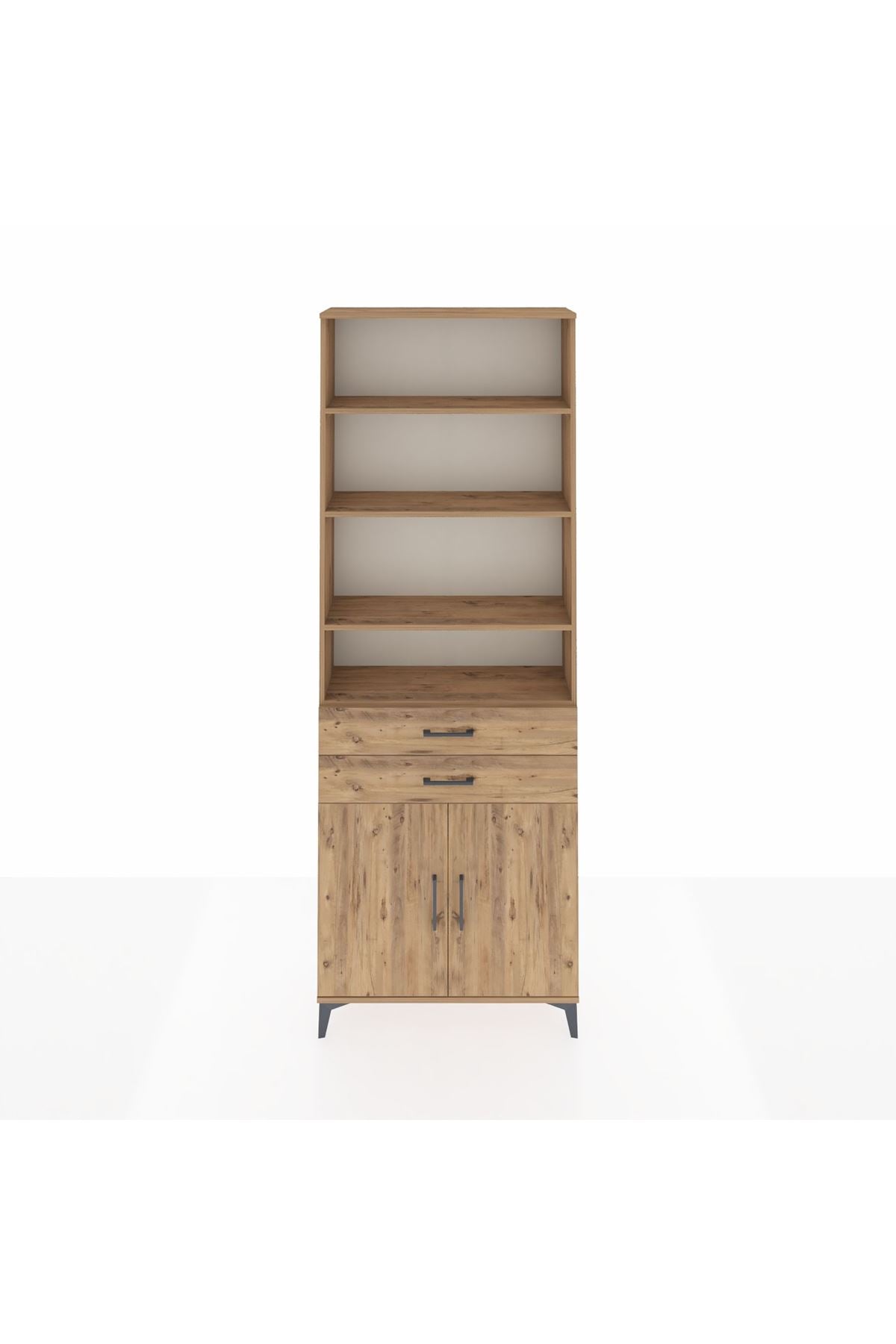 Arges Dolap 5 Raflı 2 Çekmeceli 2 Kapaklı 88x30x243 - S33M284V9A