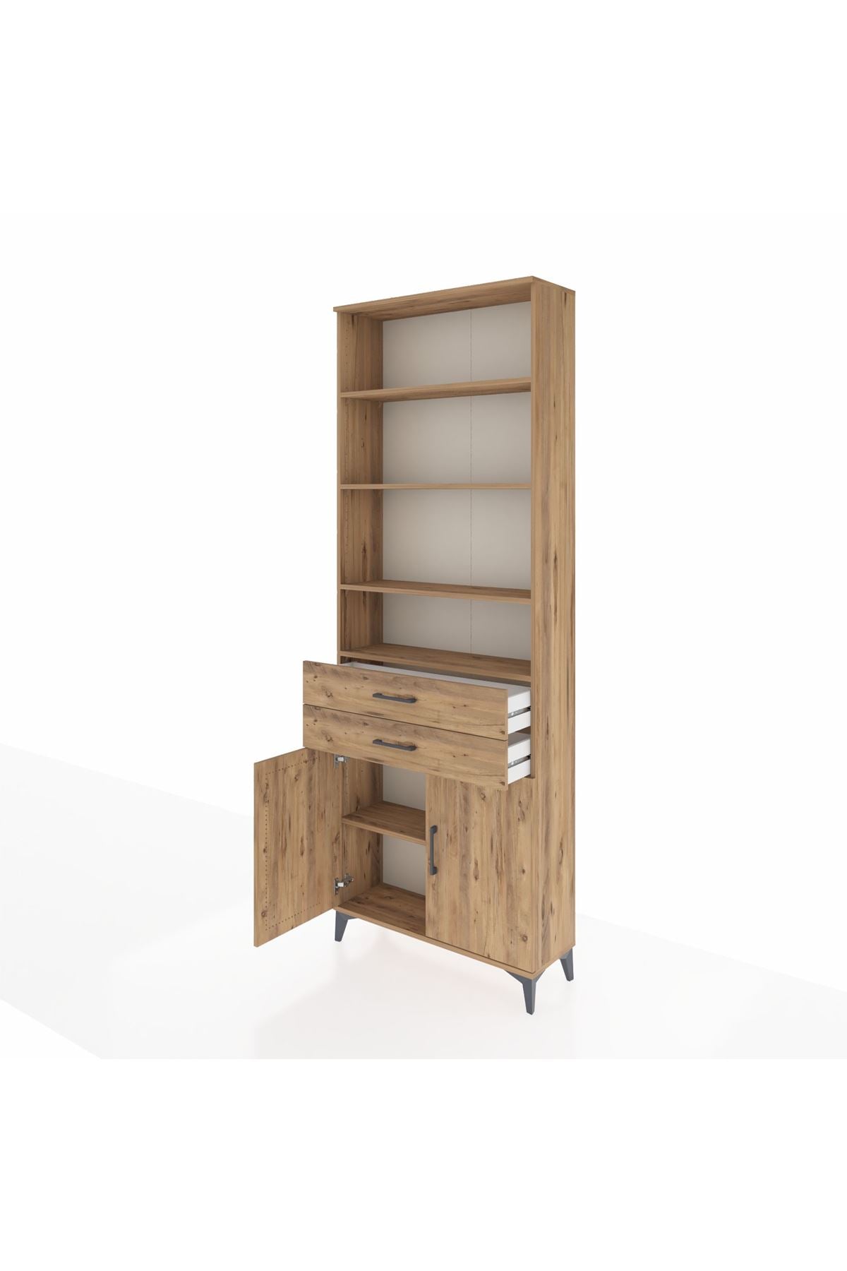 Arges Dolap 5 Raflı 2 Çekmeceli 2 Kapaklı 88x30x243 - S33M284V9A