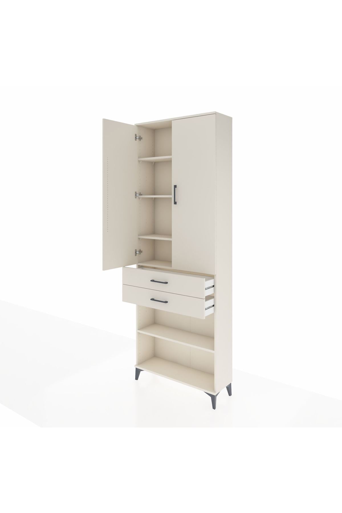 Arges Dolap 5 Raflı 2 Çekmeceli 2 Kapaklı 88x30x243 - S33M285V1A
