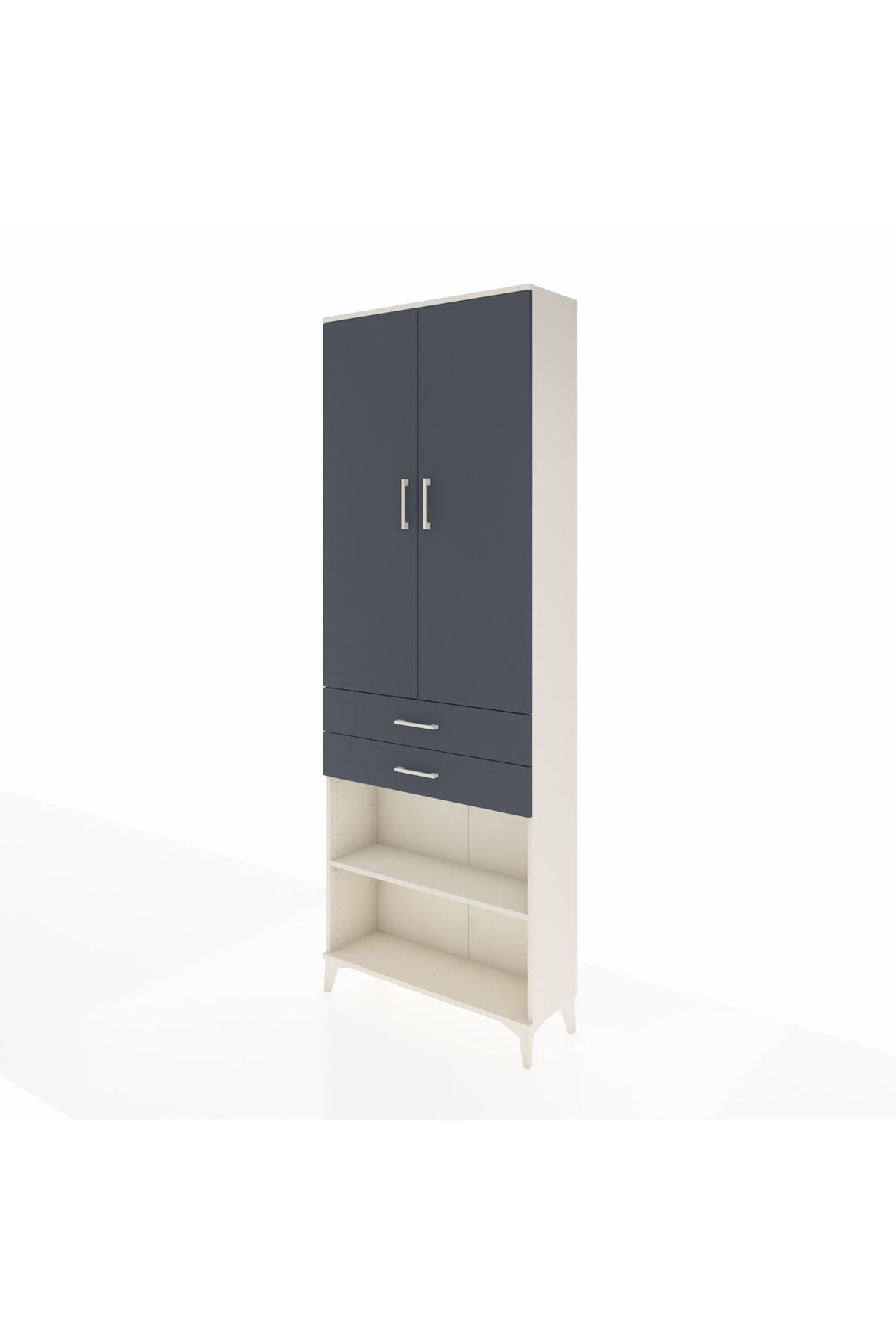 Arges Dolap 5 Raflı 2 Çekmeceli 2 Kapaklı 88x30x243 - S33M285V2A