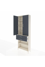 Arges Dolap 5 Raflı 2 Çekmeceli 2 Kapaklı 88x30x243 - S33M285V2A