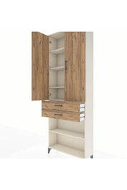 Arges Dolap 5 Raflı 2 Çekmeceli 2 Kapaklı 88x30x243 - S33M285V3A