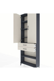 Arges Dolap 5 Raflı 2 Çekmeceli 2 Kapaklı 88x30x243 - S33M285V4A