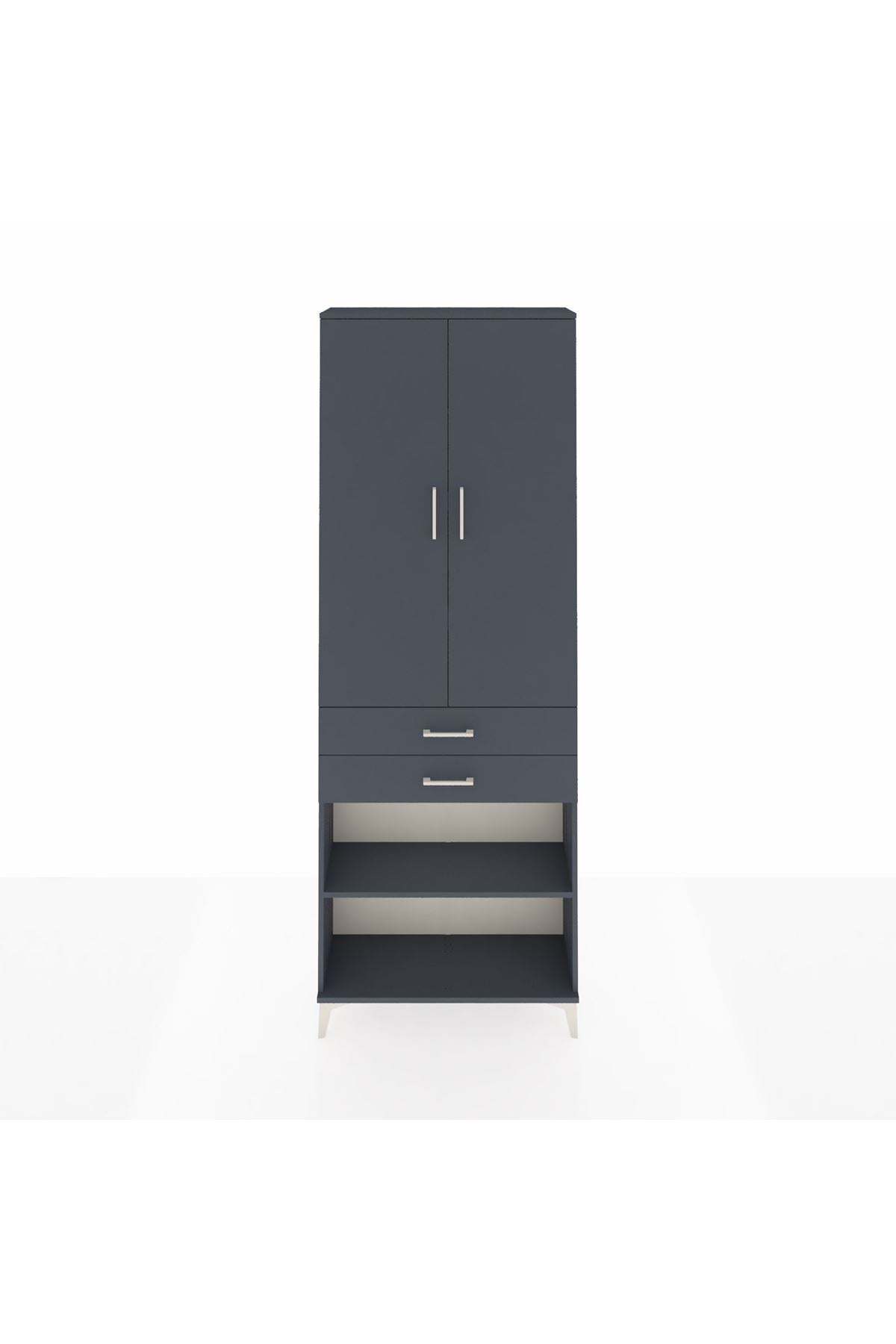 Arges Dolap 5 Raflı 2 Çekmeceli 2 Kapaklı 88x30x243 - S33M285V5A
