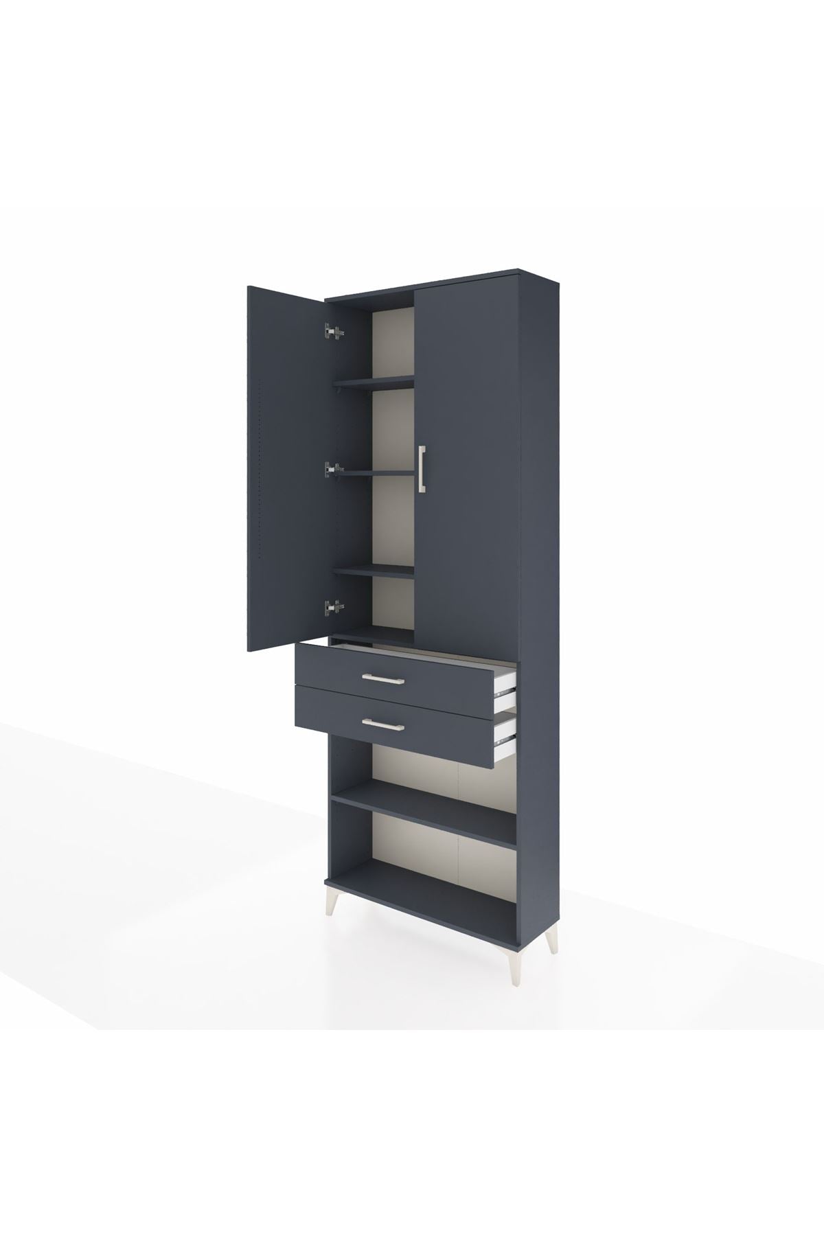 Arges Dolap 5 Raflı 2 Çekmeceli 2 Kapaklı 88x30x243 - S33M285V5A