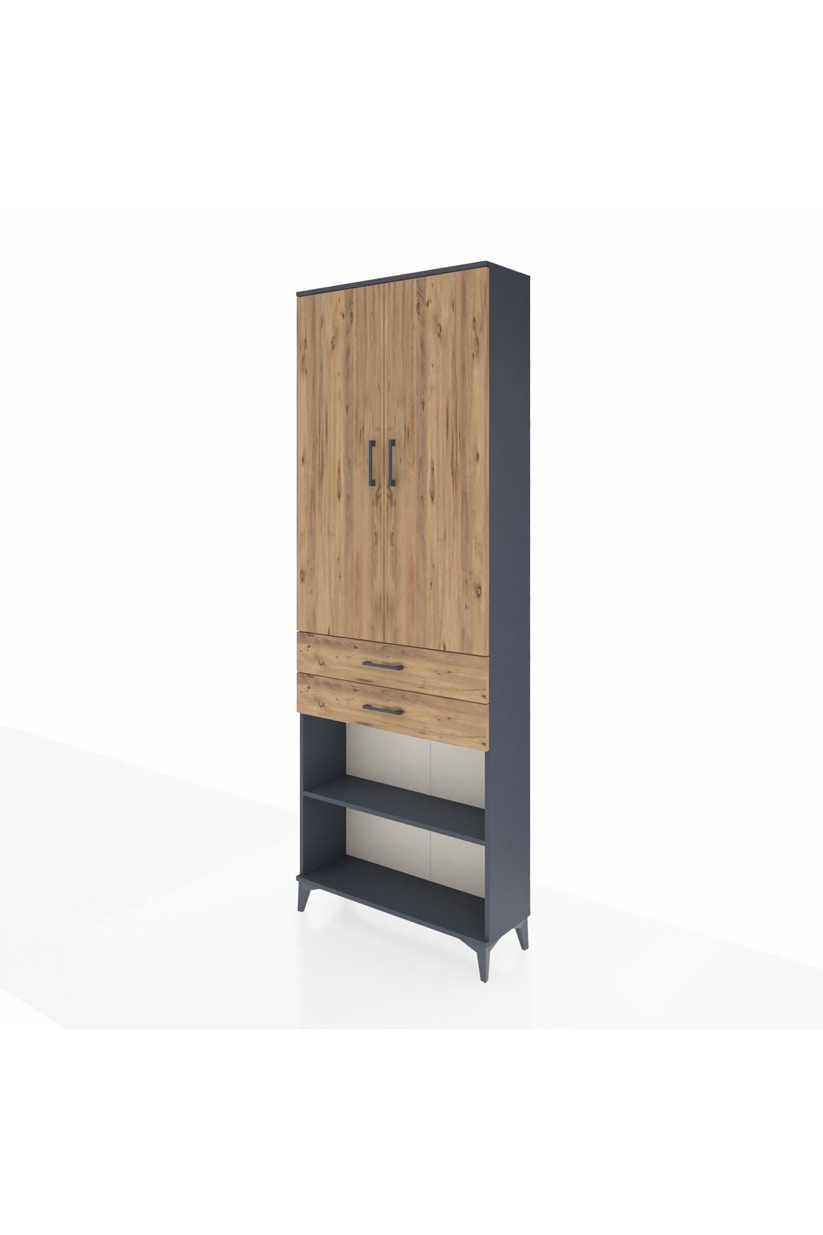 Arges Dolap 5 Raflı 2 Çekmeceli 2 Kapaklı 88x30x243 - S33M285V6A