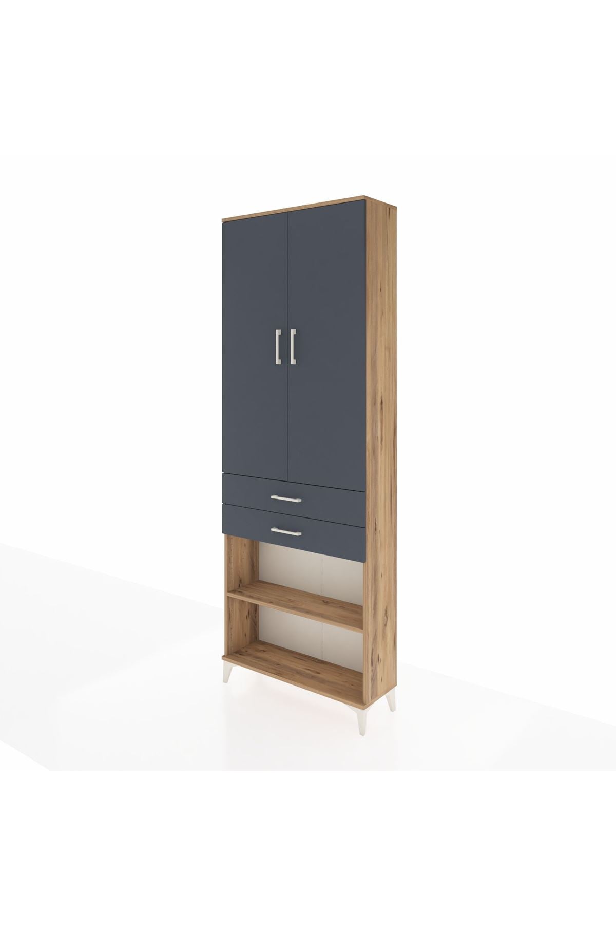 Arges Dolap 5 Raflı 2 Çekmeceli 2 Kapaklı 88x30x243 - S33M285V8A