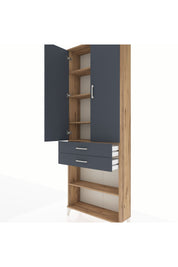 Arges Dolap 5 Raflı 2 Çekmeceli 2 Kapaklı 88x30x243 - S33M285V8A