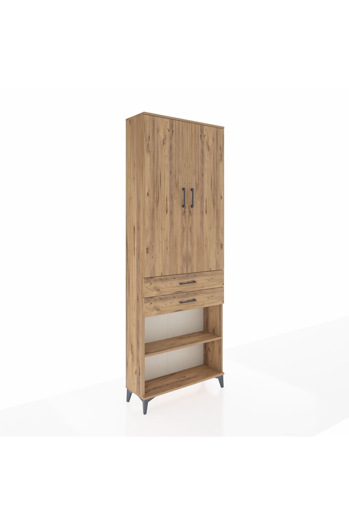 Arges Dolap 5 Raflı 2 Çekmeceli 2 Kapaklı 88x30x243 - S33M285V9A