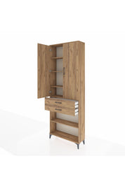 Arges Dolap 5 Raflı 2 Çekmeceli 2 Kapaklı 88x30x243 - S33M285V9A