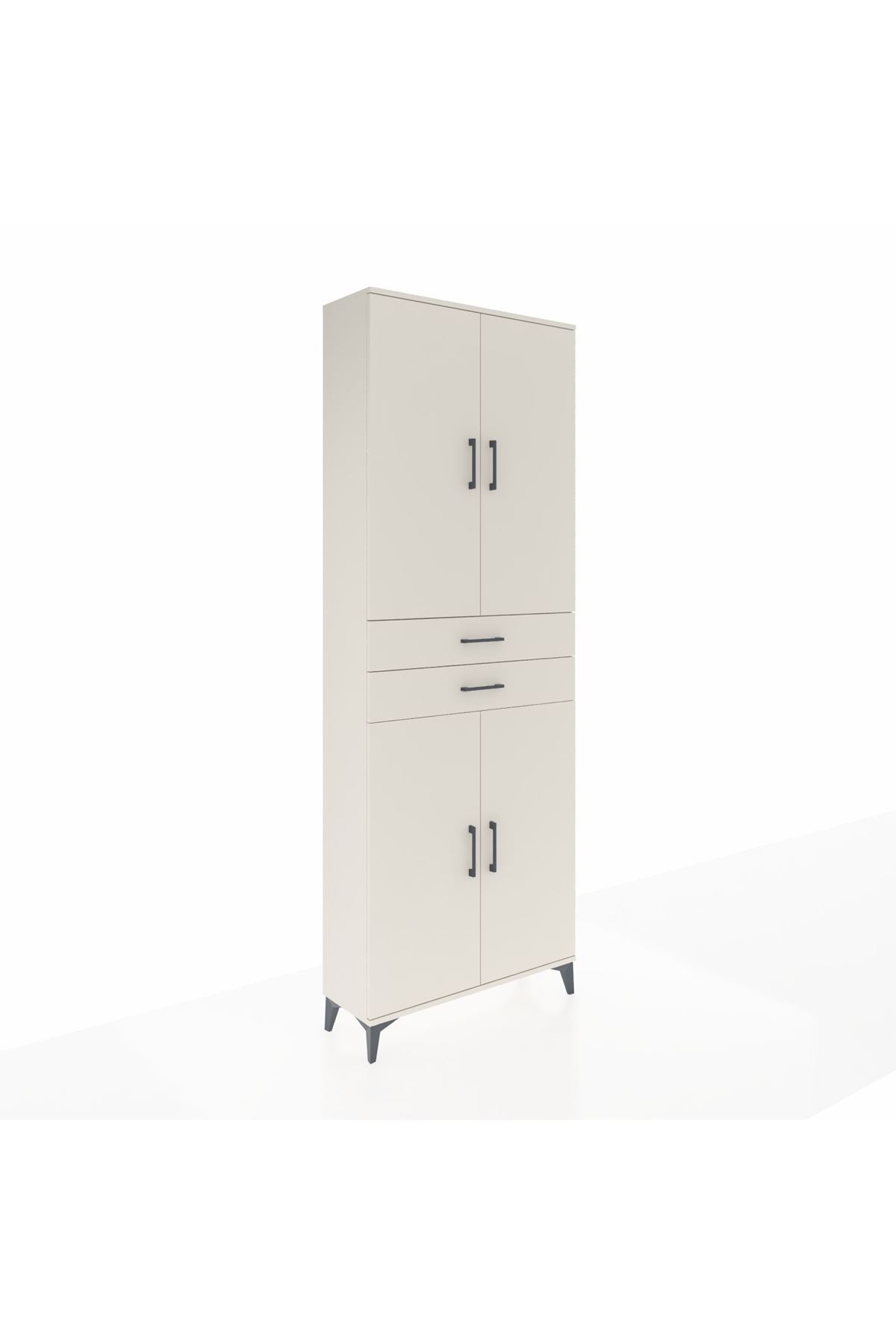 Arges Dolap 4 Raflı 2 Çekmeceli 4 Kapaklı 88x30x243 - S33M287V1A
