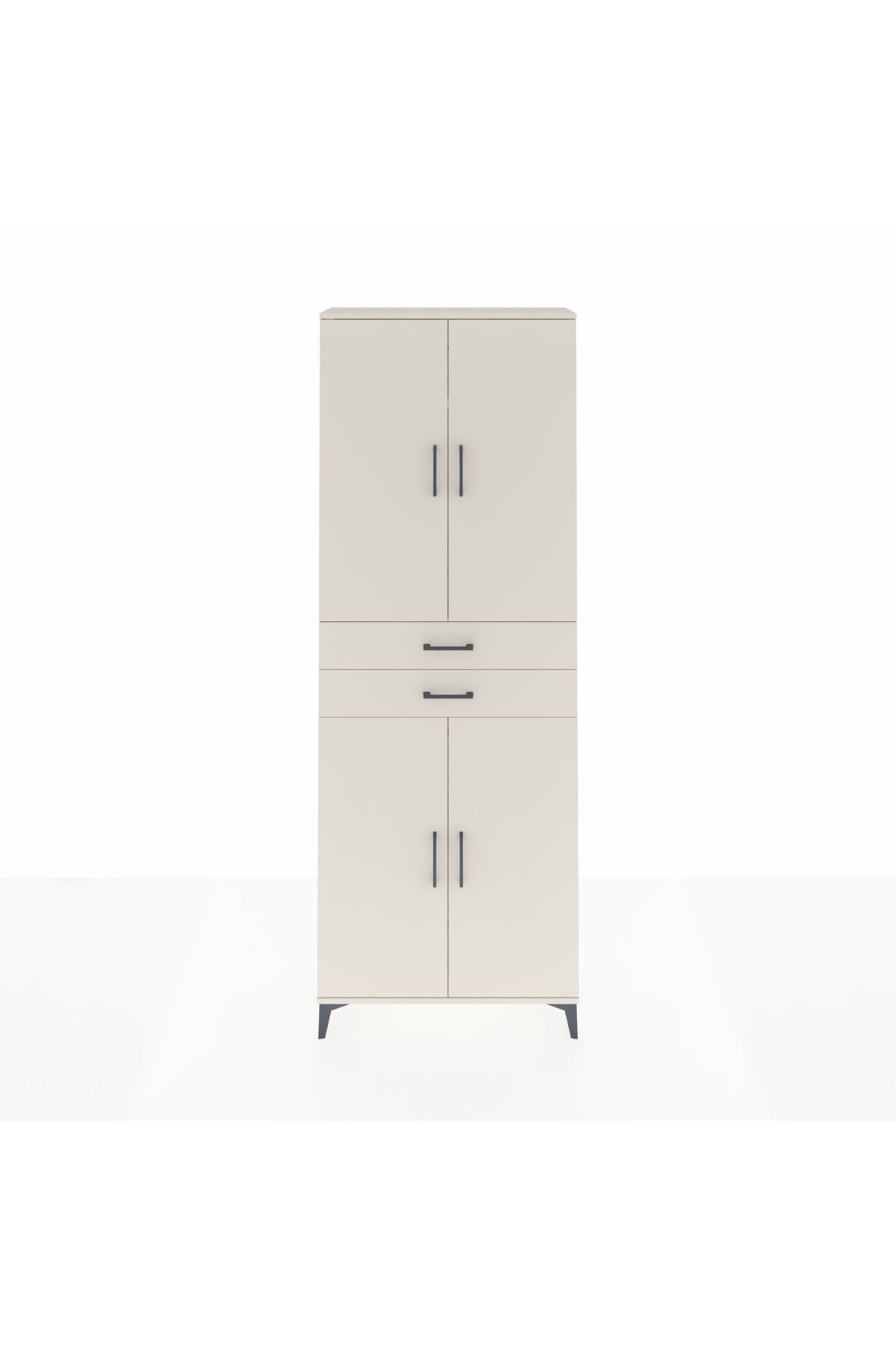 Arges Dolap 4 Raflı 2 Çekmeceli 4 Kapaklı 88x30x243 - S33M287V1A