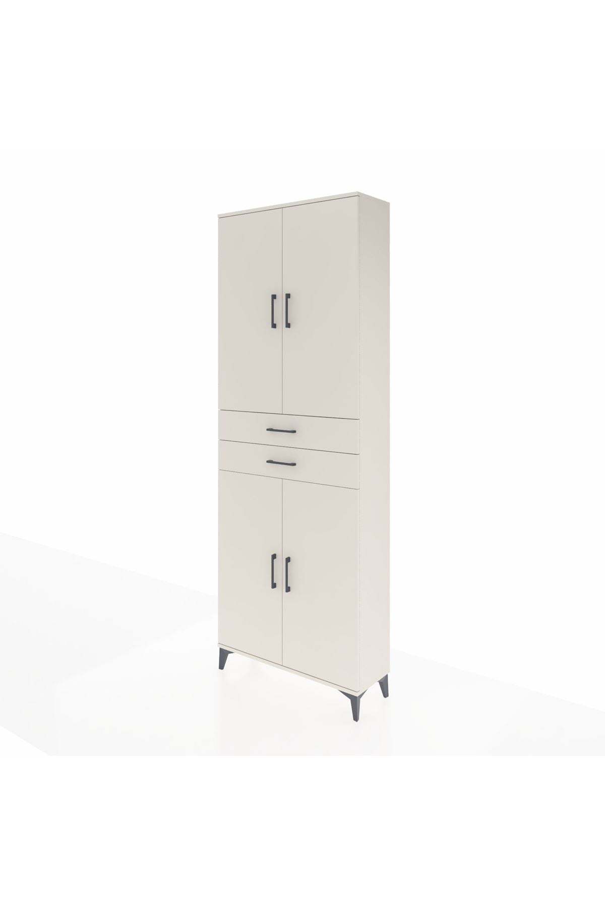 Arges Dolap 4 Raflı 2 Çekmeceli 4 Kapaklı 88x30x243 - S33M287V1A