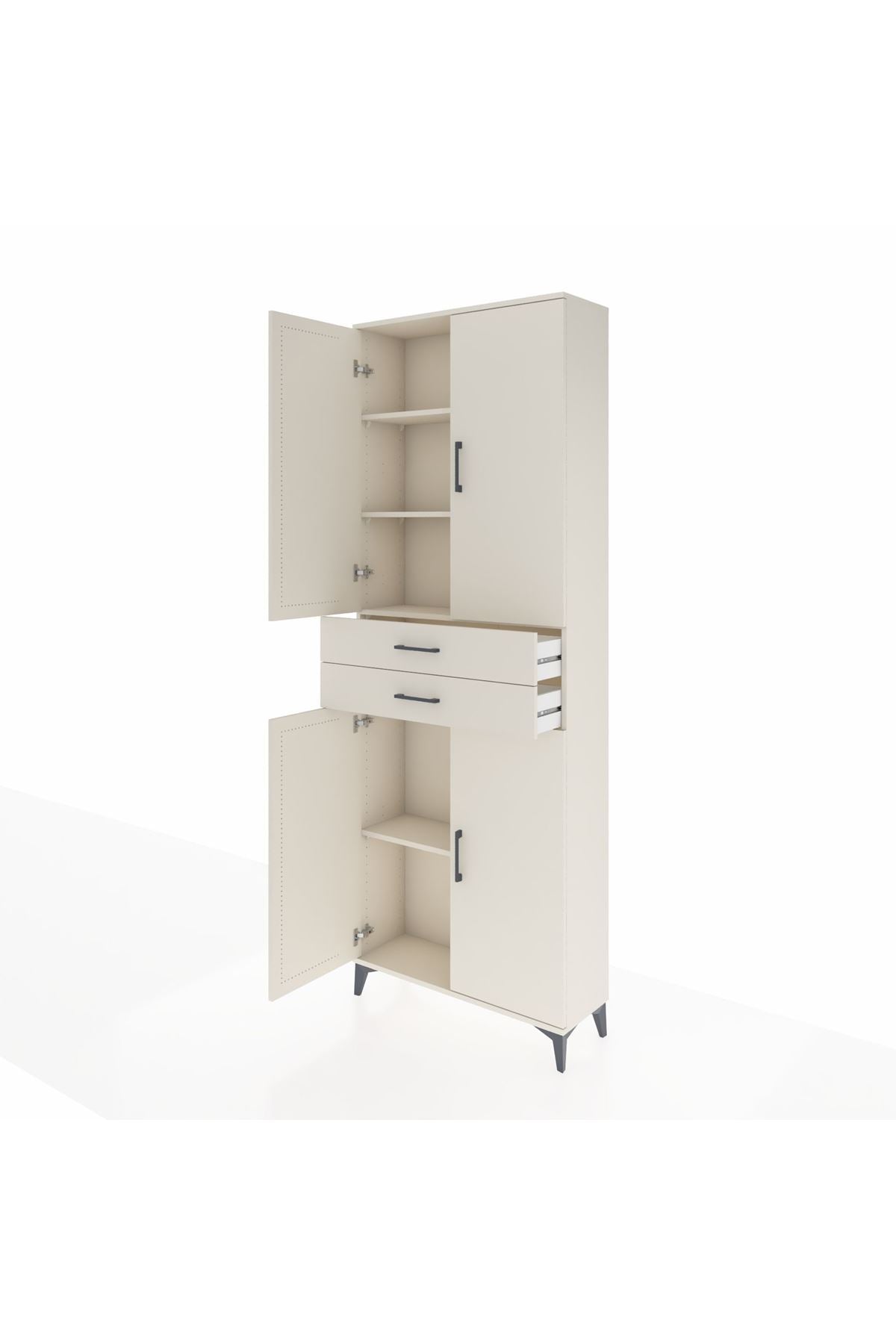 Arges Dolap 4 Raflı 2 Çekmeceli 4 Kapaklı 88x30x243 - S33M287V1A