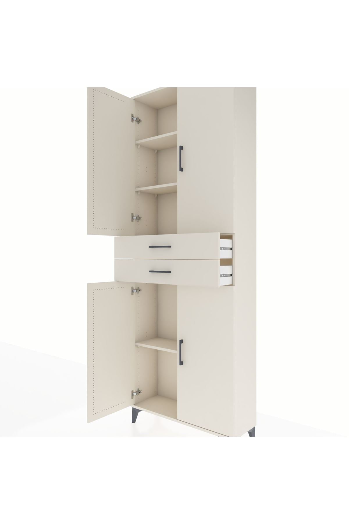 Arges Dolap 4 Raflı 2 Çekmeceli 4 Kapaklı 88x30x243 - S33M287V1A