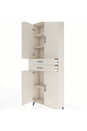 Arges Dolap 4 Raflı 2 Çekmeceli 4 Kapaklı 88x30x243 - S33M287V1A