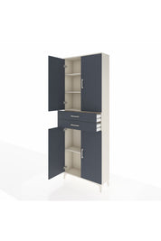 Arges Dolap 4 Raflı 2 Çekmeceli 4 Kapaklı 88x30x243 - S33M287V2A