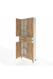 Arges Dolap 4 Raflı 2 Çekmeceli 4 Kapaklı 88x30x243 - S33M287V3A