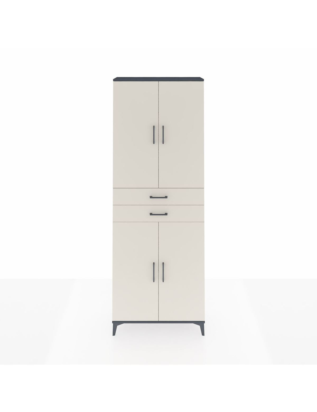 Arges Dolap 4 Raflı 2 Çekmeceli 4 Kapaklı 88x30x243 - S33M287V4A