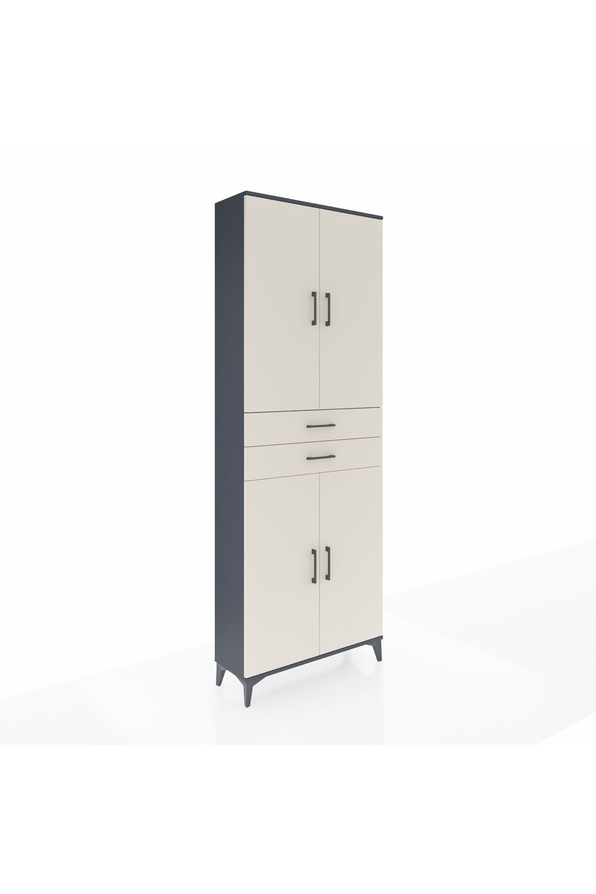 Arges Dolap 4 Raflı 2 Çekmeceli 4 Kapaklı 88x30x243 - S33M287V4A