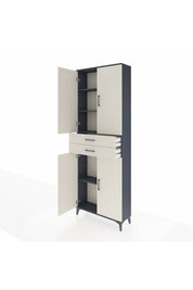 Arges Dolap 4 Raflı 2 Çekmeceli 4 Kapaklı 88x30x243 - S33M287V4A