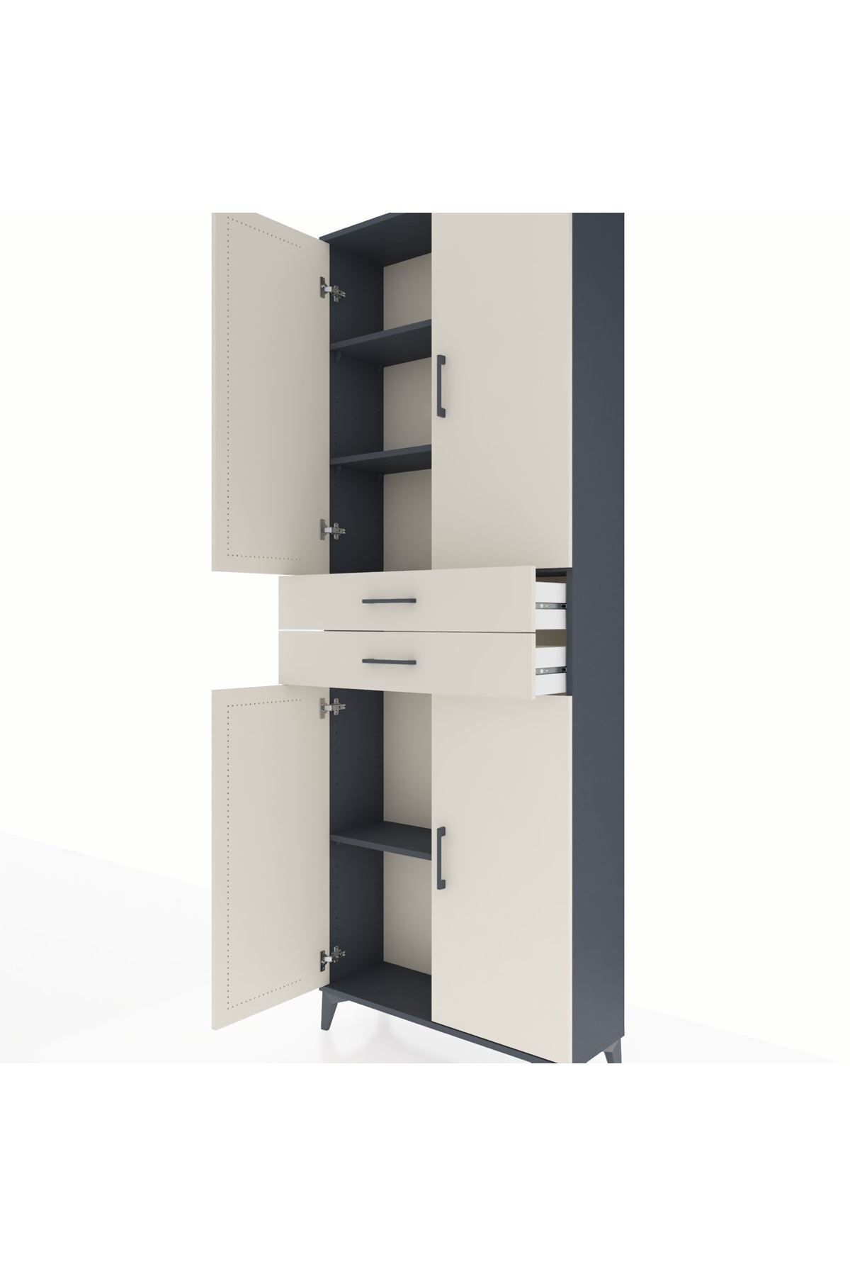 Arges Dolap 4 Raflı 2 Çekmeceli 4 Kapaklı 88x30x243 - S33M287V4A