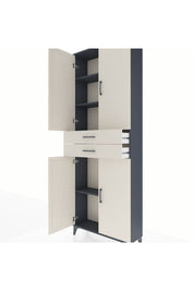 Arges Dolap 4 Raflı 2 Çekmeceli 4 Kapaklı 88x30x243 - S33M287V4A