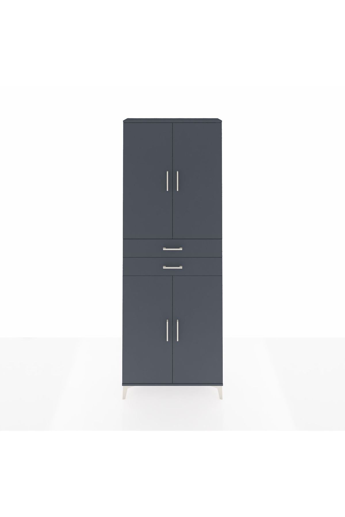 Arges Dolap 4 Raflı 2 Çekmeceli 4 Kapaklı 88x30x243 - S33M287V5A