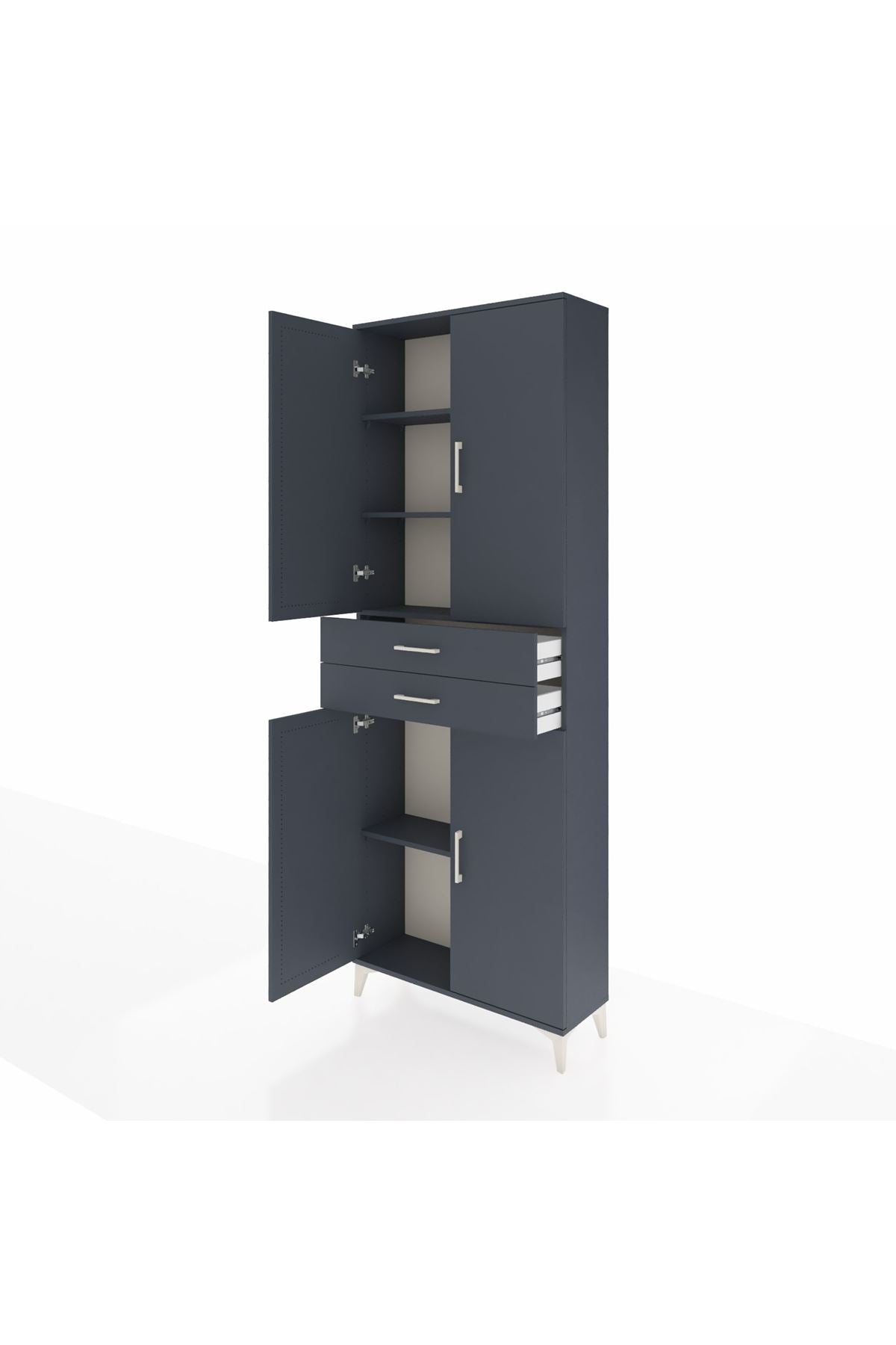 Arges Dolap 4 Raflı 2 Çekmeceli 4 Kapaklı 88x30x243 - S33M287V5A