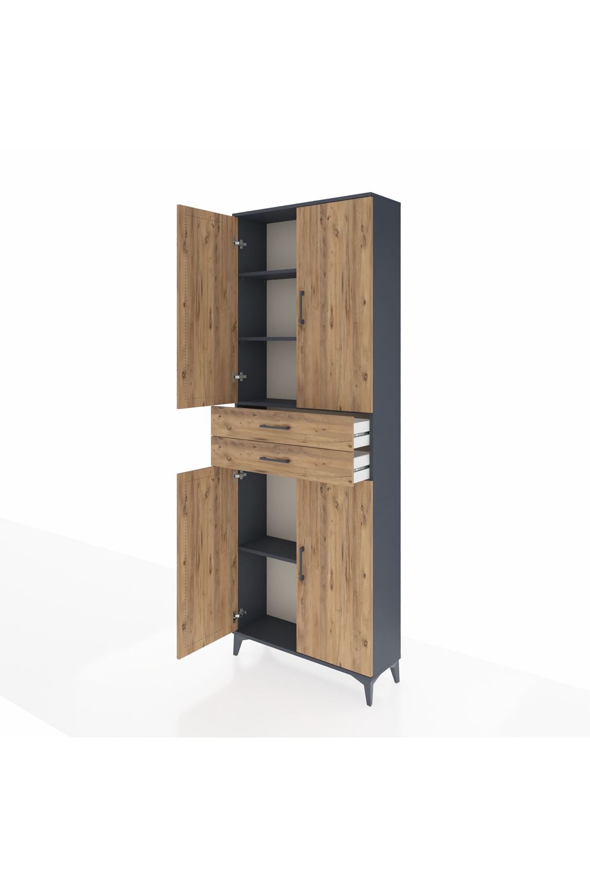 Arges Dolap 4 Raflı 2 Çekmeceli 4 Kapaklı 88x30x243 - S33M287V6A