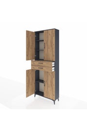 Arges Dolap 4 Raflı 2 Çekmeceli 4 Kapaklı 88x30x243 - S33M287V6A