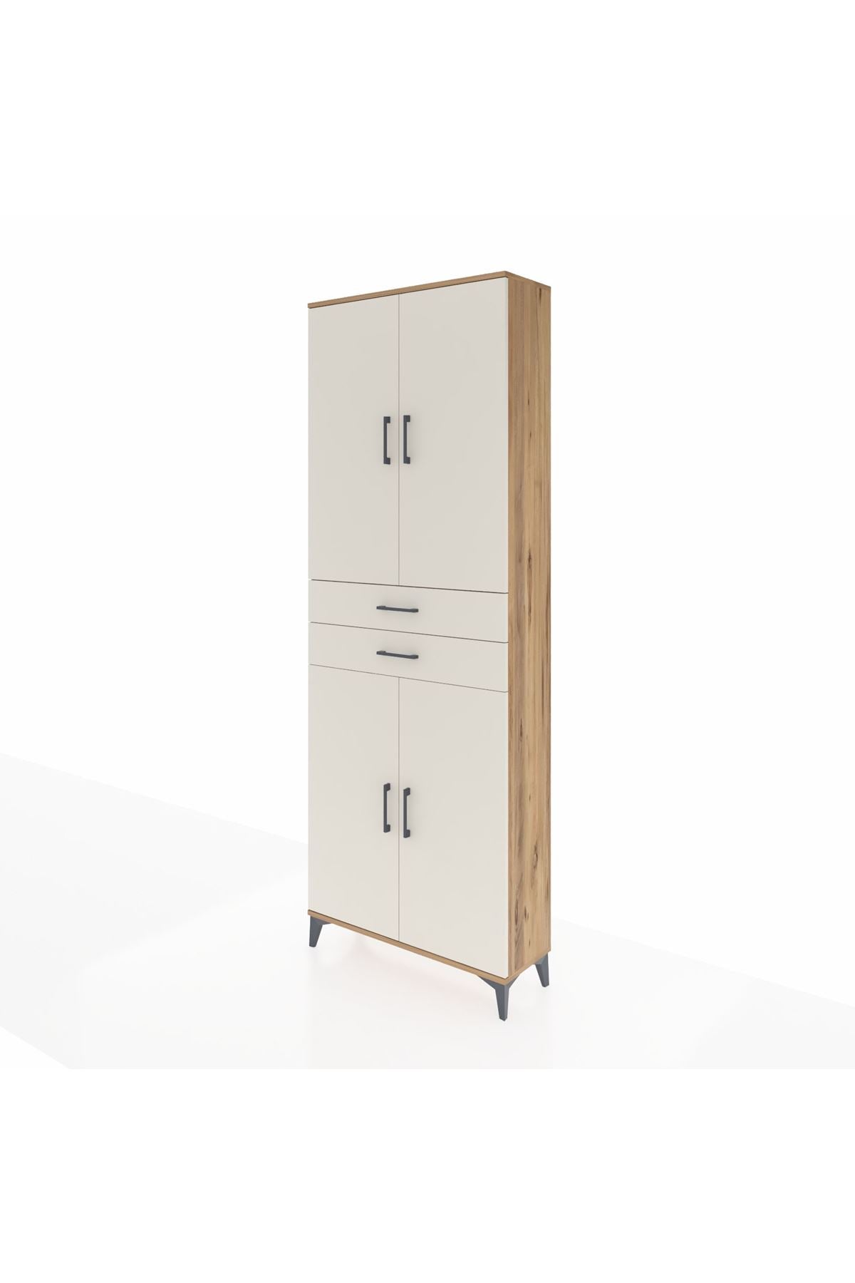 Arges Dolap 4 Raflı 2 Çekmeceli 4 Kapaklı 88x30x243 - S33M287V7A