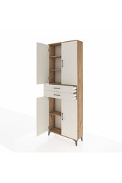 Arges Dolap 4 Raflı 2 Çekmeceli 4 Kapaklı 88x30x243 - S33M287V7A