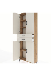 Arges Dolap 4 Raflı 2 Çekmeceli 4 Kapaklı 88x30x243 - S33M287V7A