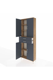 Arges Dolap 4 Raflı 2 Çekmeceli 4 Kapaklı 88x30x243 - S33M287V8A